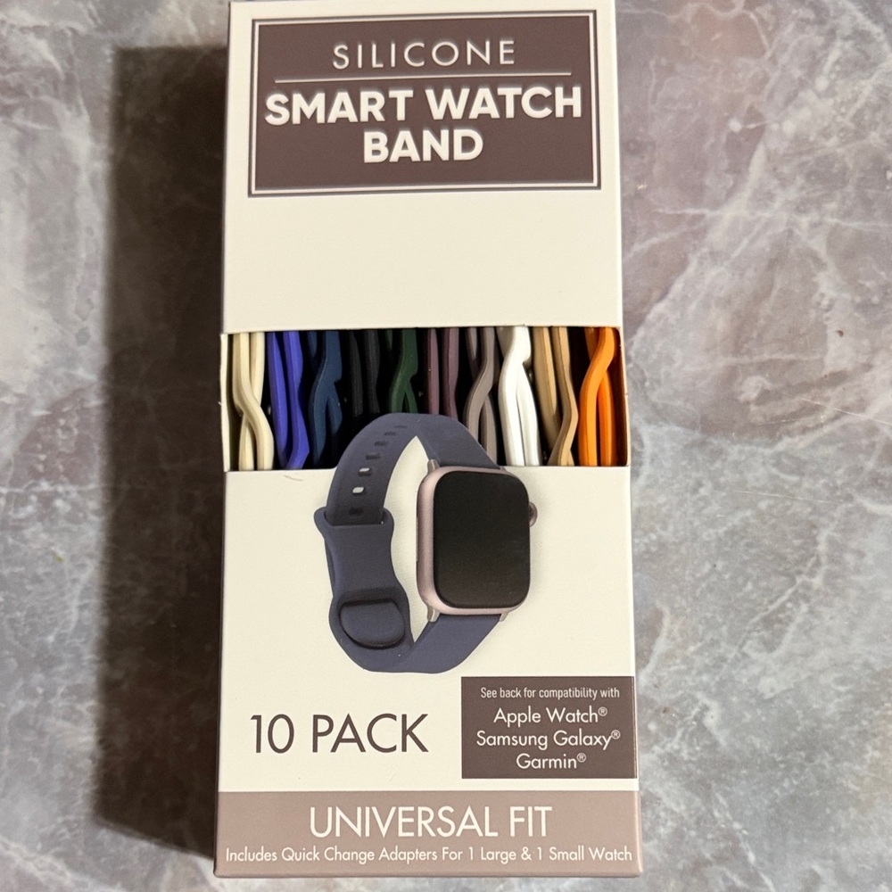 Silicone Smart Watch Band 10 Pack - Universal Fit